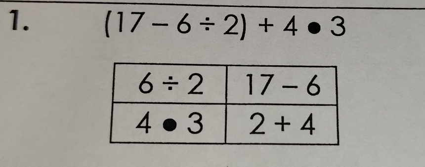 (17-6/ 2)+4· 3