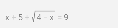 x+5+sqrt(4-x)=9