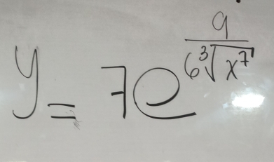 y=7e^(frac 9)6sqrt[3](x^7)