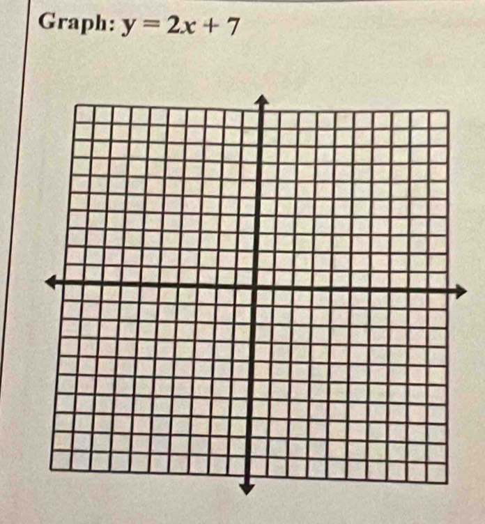 Graph: y=2x+7