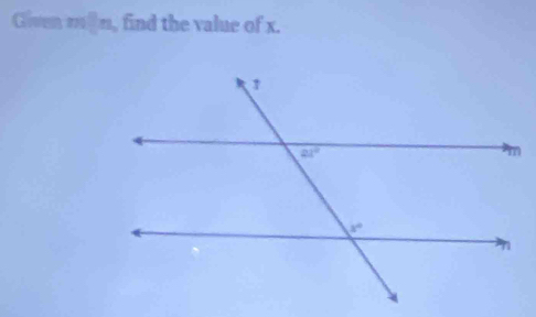 Given m□ n| , find the value of x.