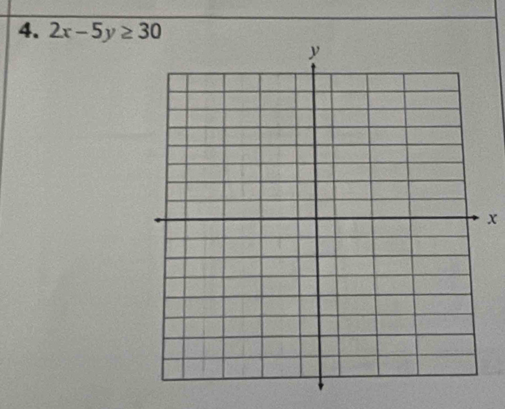 2x-5y≥ 30
x