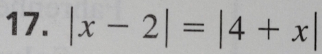 |x-2|=|4+x|