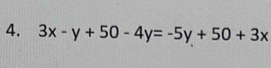 3x-y+50-4y=-5y+50+3x