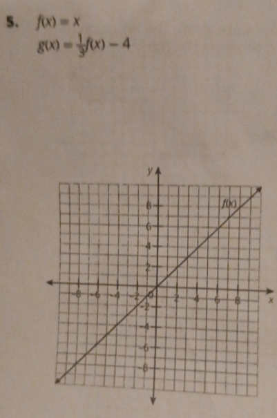 f(x)=x
g(x)= 1/3 f(x)-4