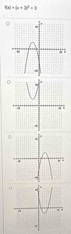 f(x)=(x+3)^2+3