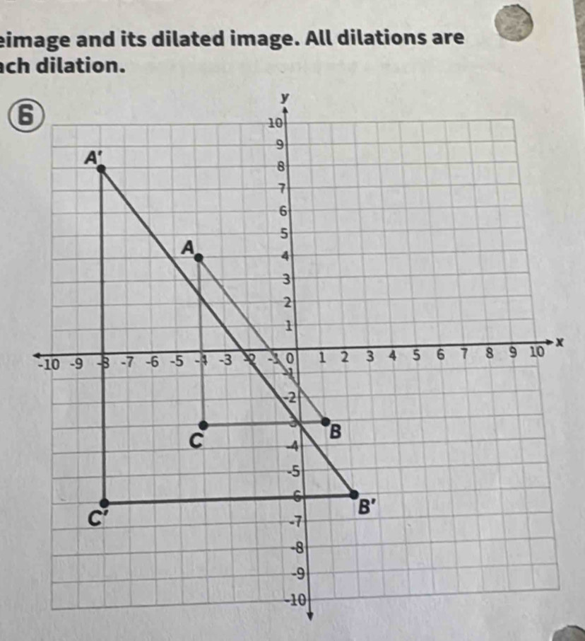 eimage and its dilated image. All dilations are