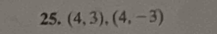 (4,3), (4,-3)