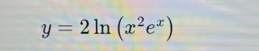 y=2ln (x^2e^x)