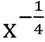 x^(-frac 1)4