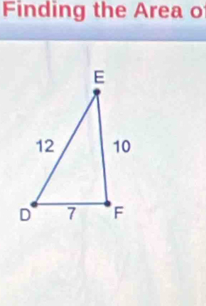 Finding the Area o