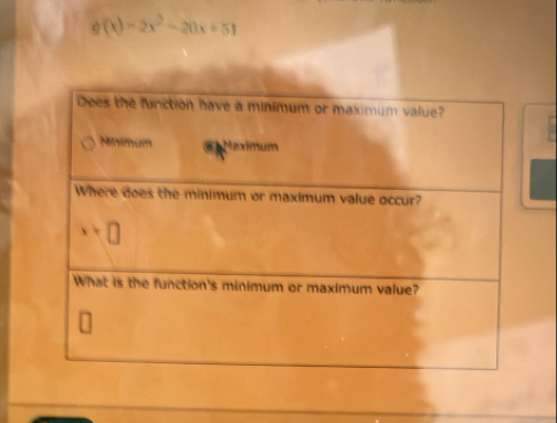 g(t)=2x^2-20x+51