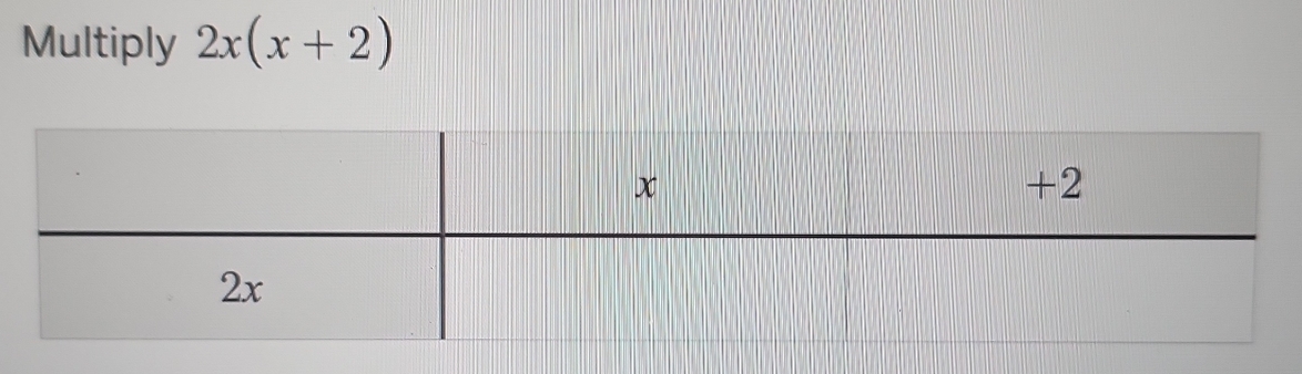 Multiply 2x(x+2)