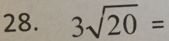 3sqrt(20)=