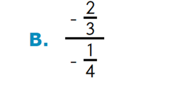 frac - 2/3 - 1/4 