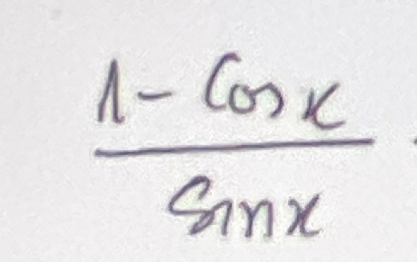  (1-cos x)/sin x 