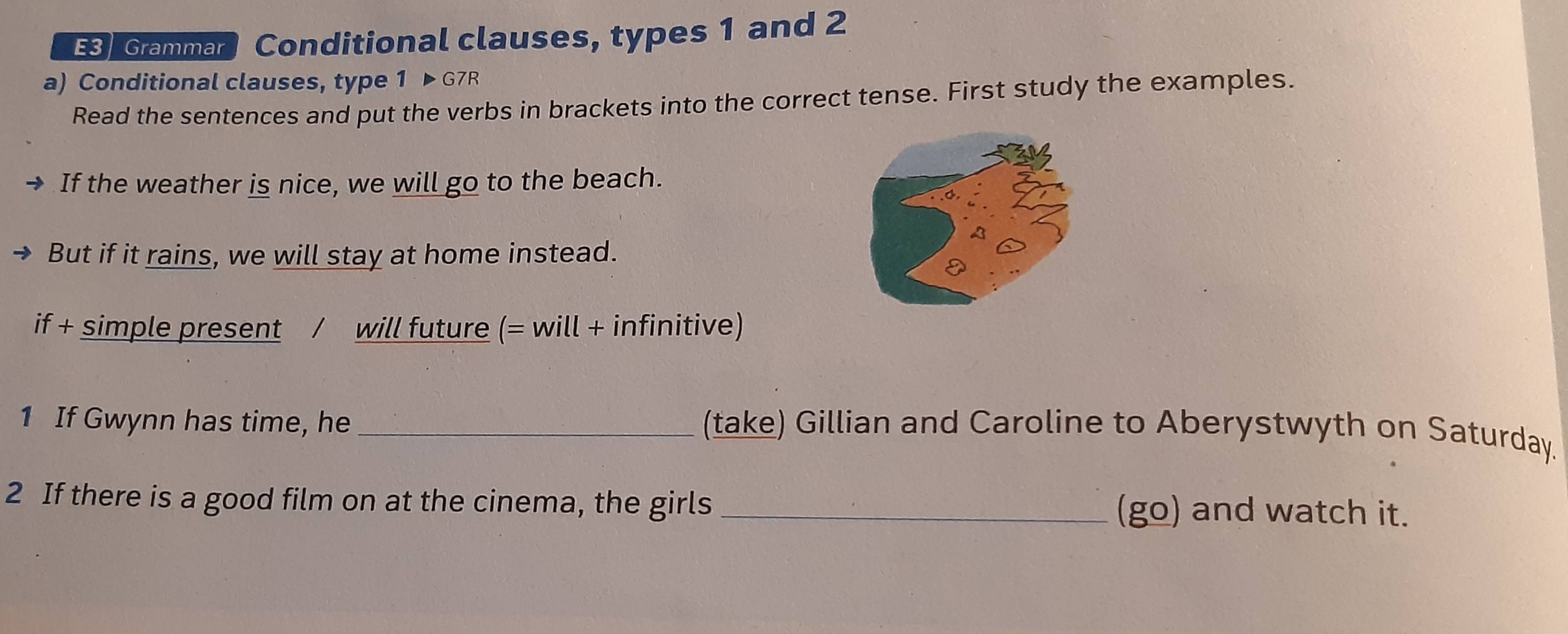 Gelöst:E3/ Grammar Conditional clauses, types 1 and 2 a) Conditional ...