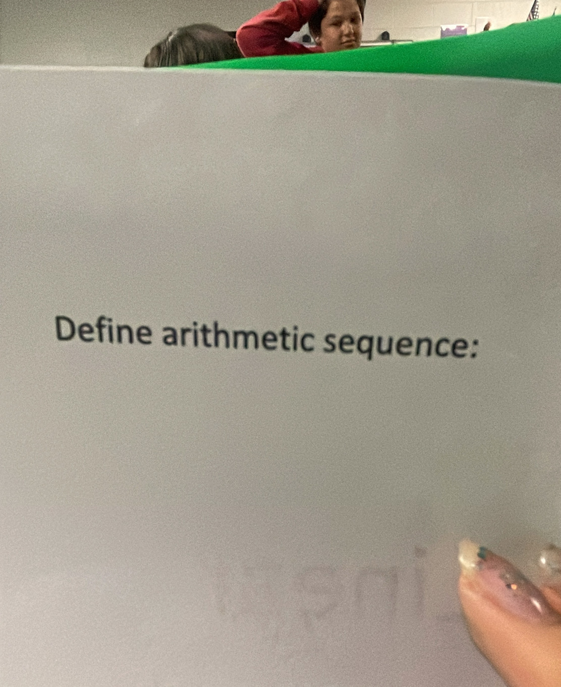 Define arithmetic sequence: