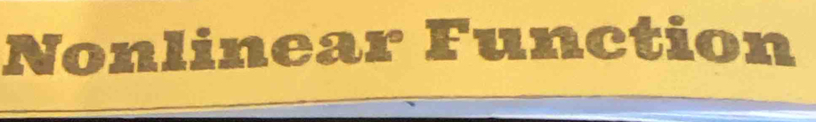 Nonlinear Function