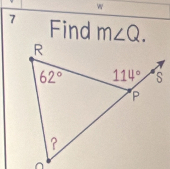 Find m∠ Q.