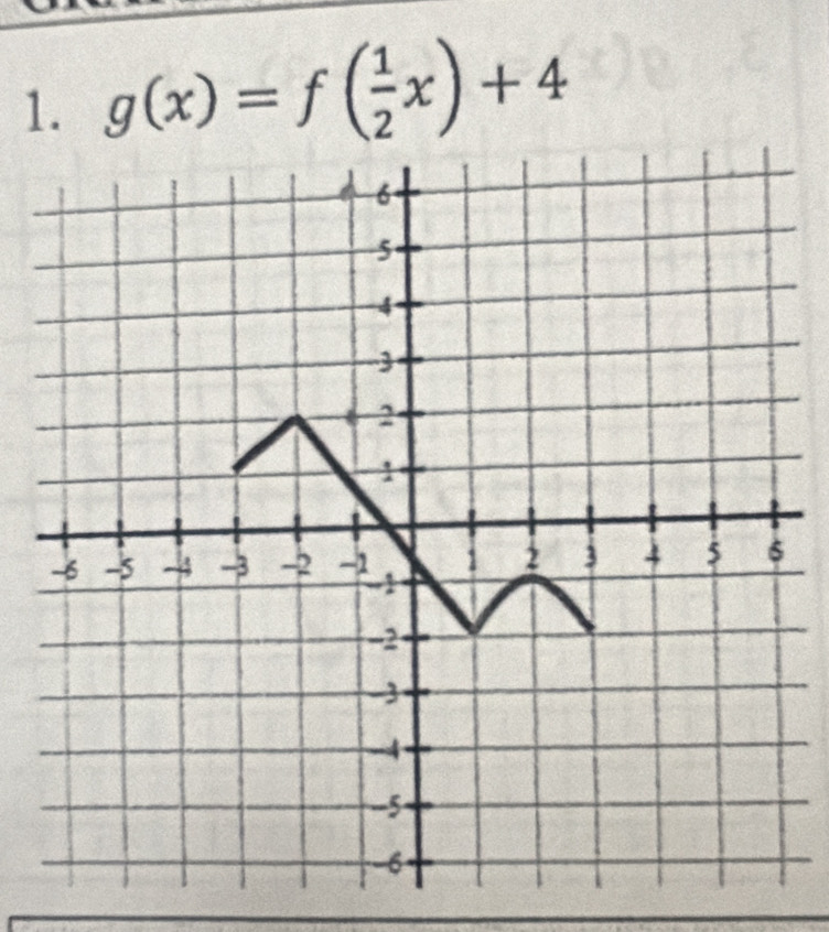 g(x)=f( 1/2 x)+4