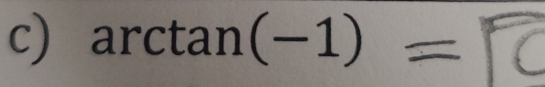 arctan (-1) ^circ 