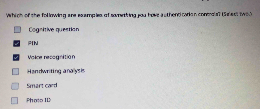 Solved: Which of the following are examples of something you have ...