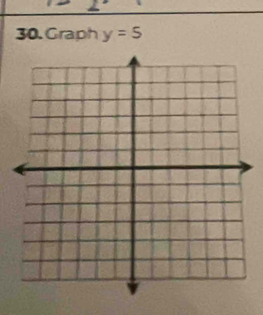 Graph y=5