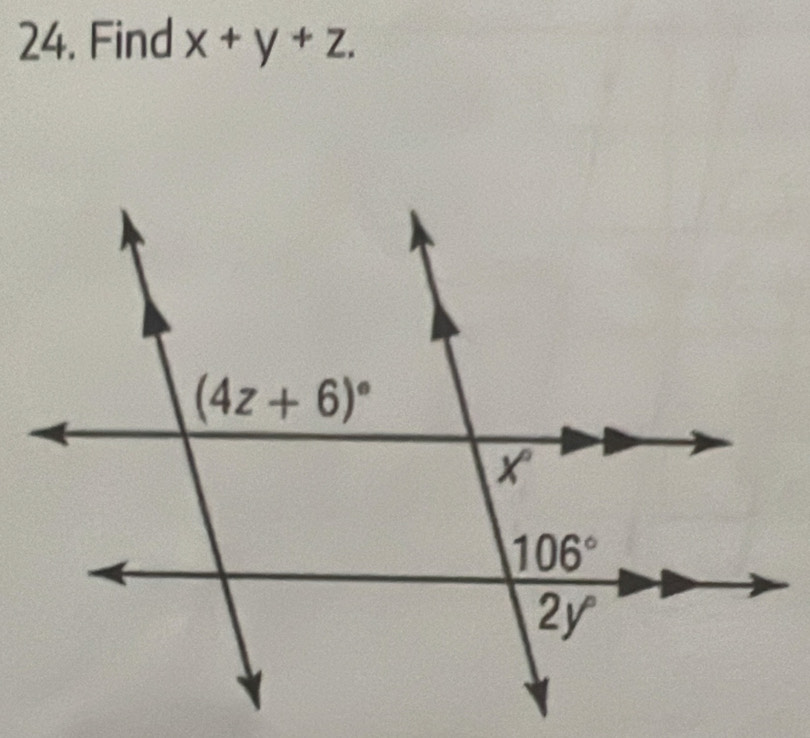 Find x+y+z.