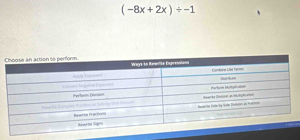 (-8x+2x)/ -1
Ce=