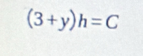 (3+y)h=C