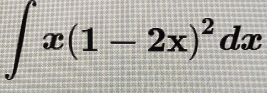 ∈t x(1-2x)^2dx