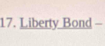 Liberty Bond -