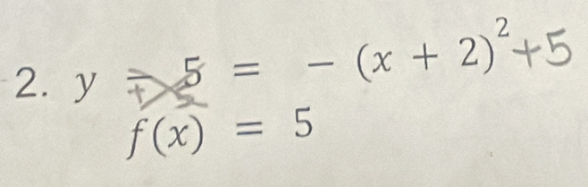 y-5=-(x+2)^2
f(x)=5