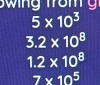 wing from g
5* 10^3
3.2* 10^8
1.2* 10^8
7* 10^5