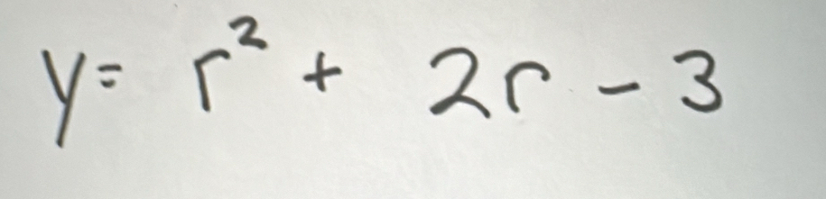 y=r^2+2r-3