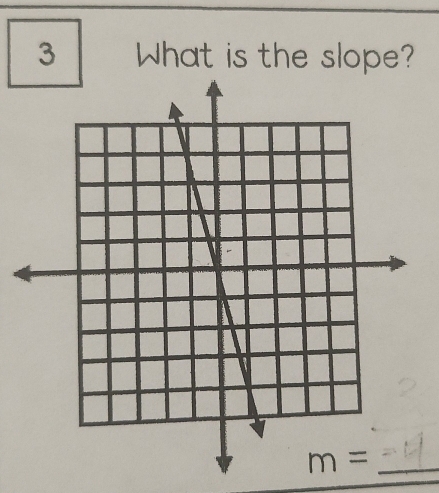 a What is the slope? 
_ m=