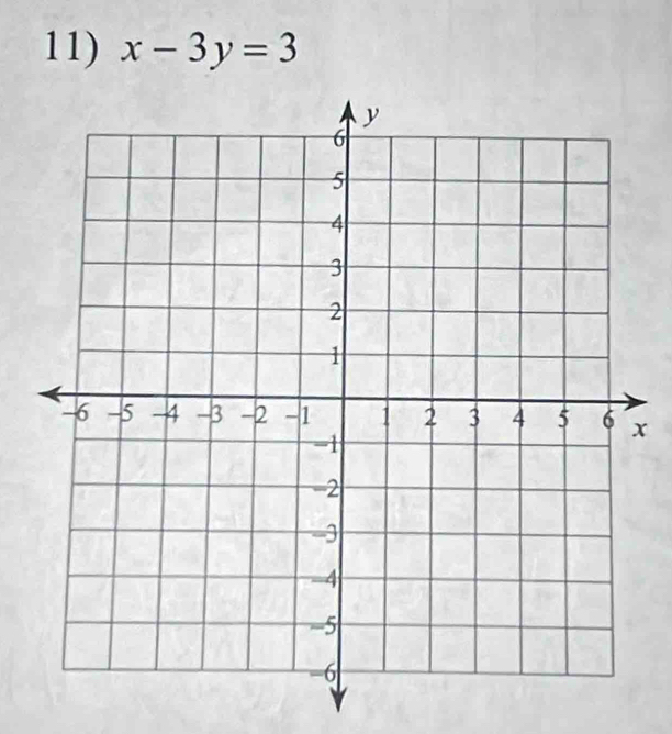 x-3y=3
x