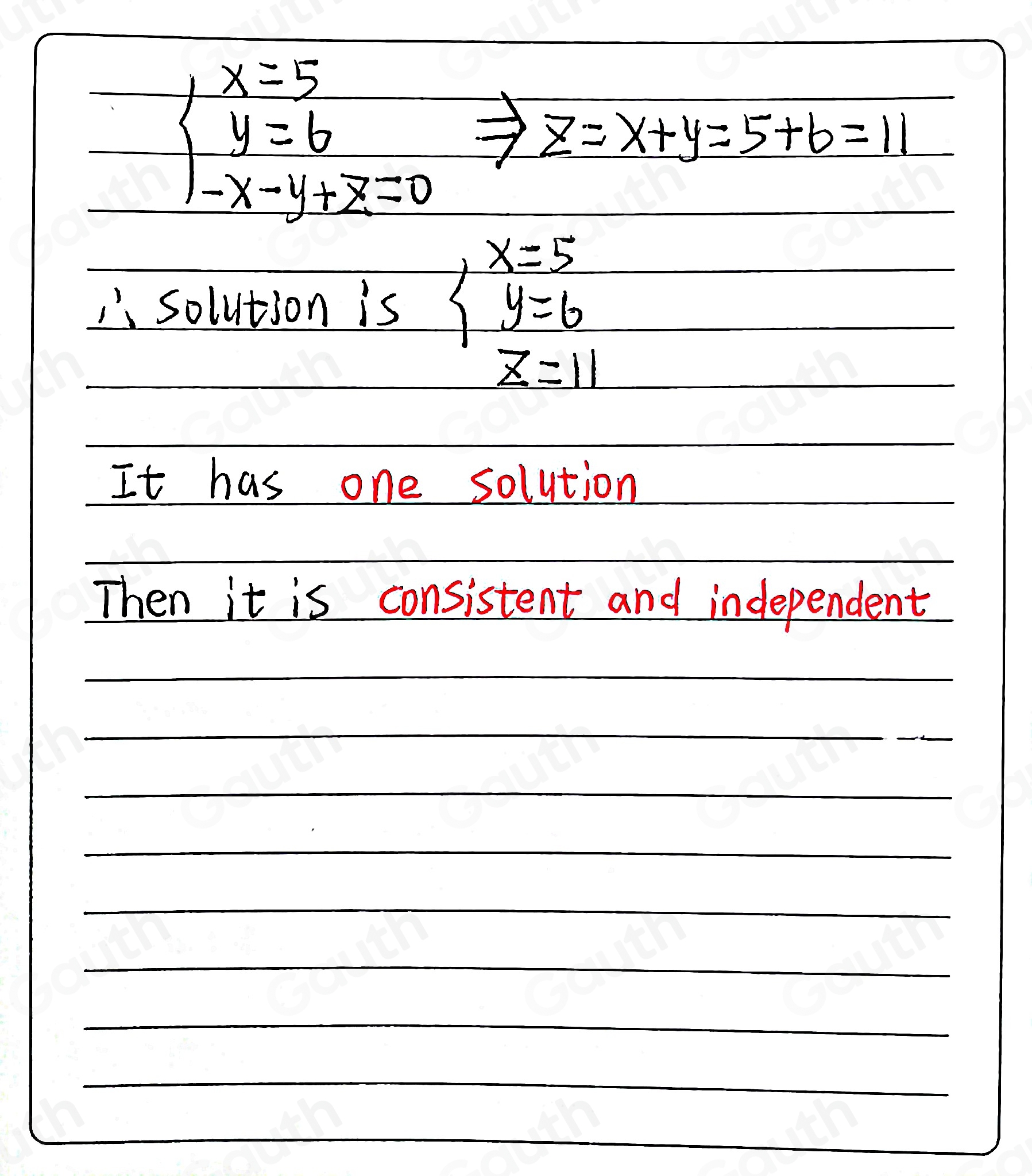 Solved: Which classification describes the following system of ...