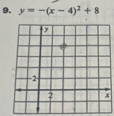 y=-(x-4)^2+8