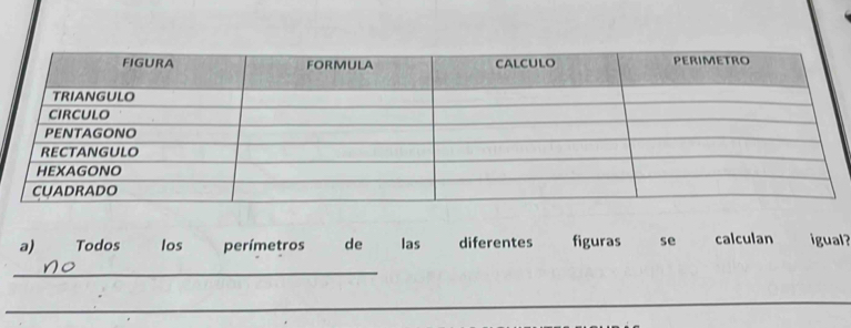 Todos los perímetros de las diferentes figuras se calculan igual? 
_ 
_ 
_