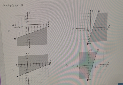 Graph y≥  1/3 x-3
。 

。
-7