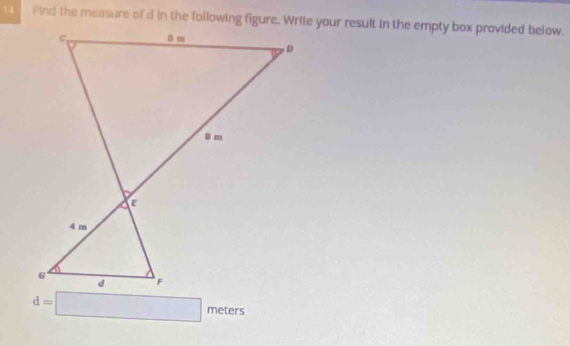 14
d=□ meters