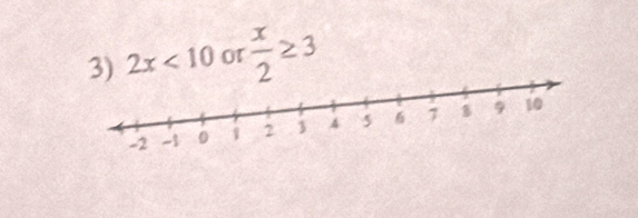 2x<10</tex> 0  x/2 ≥ 3