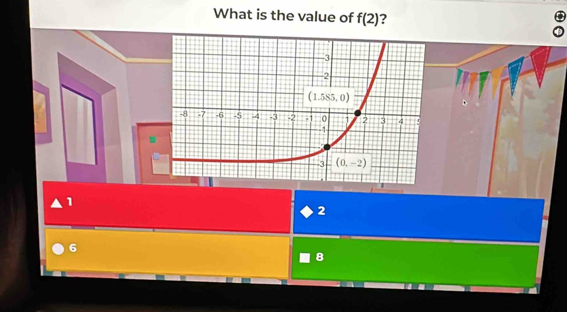 What is the value of f(2) ?
1
2
6
8