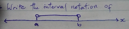 Write the interval nofation of