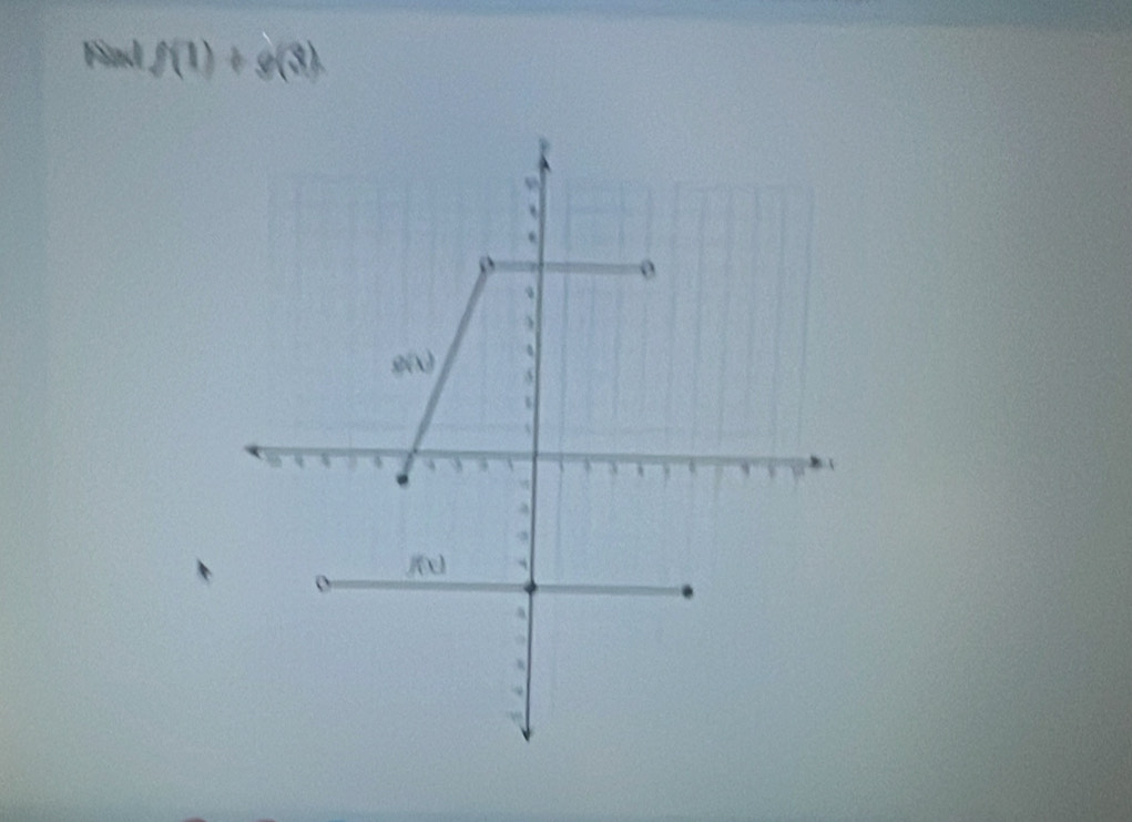 Find f(1)+g(3)