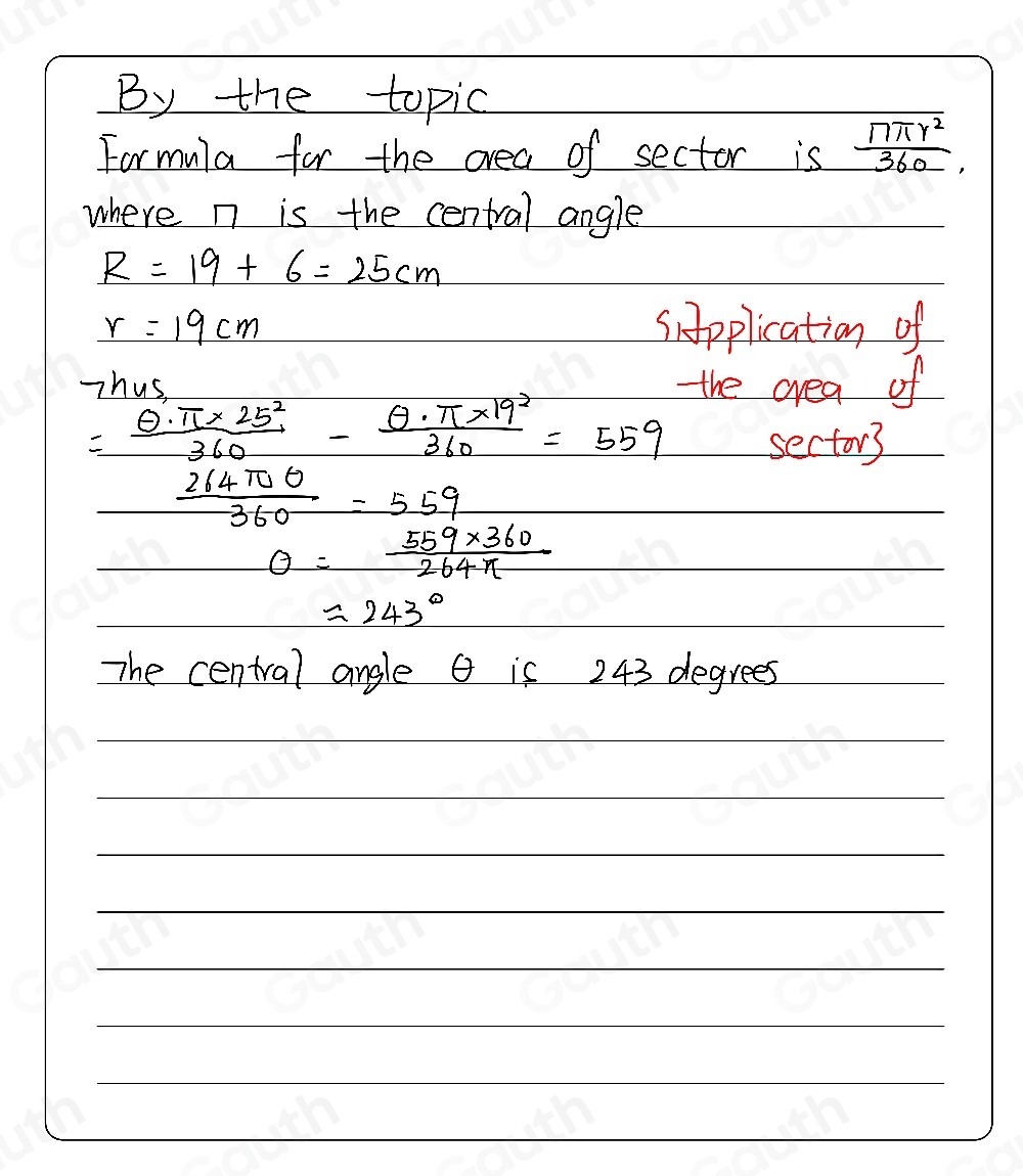 Solved: OWX and OYZ are sectors of circles. The area of the shaded ...
