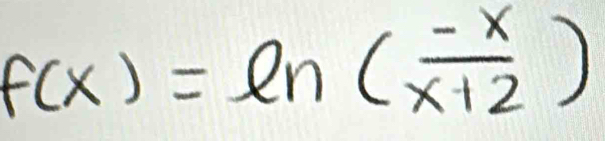 f(x)=ln ( (-x)/x+2 )