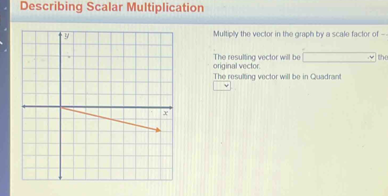 Solved: Describing Scalar Multiplication Multiply the vector in the ...